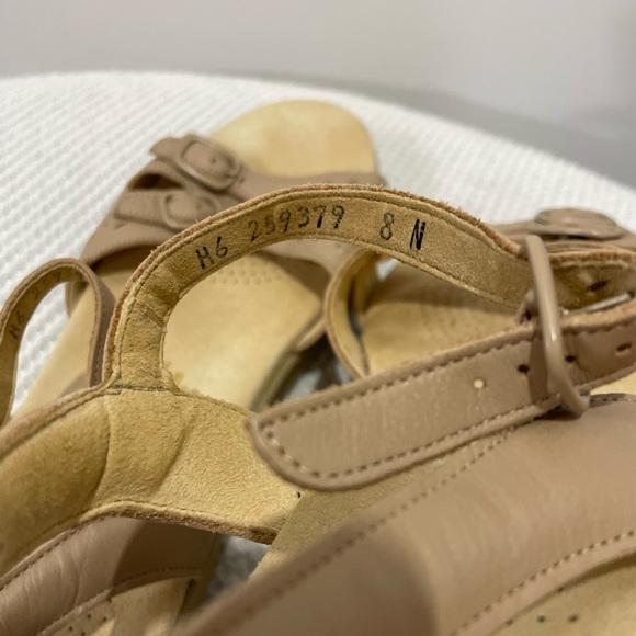 SAS Duo Straps Quarter Strap Sandals Brown Leather Size 8 - Picture 8 of 10